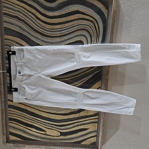 Current Elliott The Stiletto Salty Destroy Preloved Jeans in White size 30